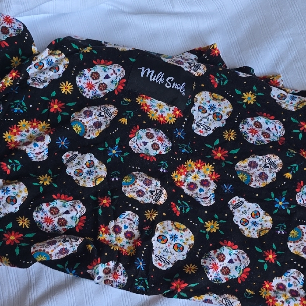 Milk Snob Colorful Skull and Flower Kids Cover